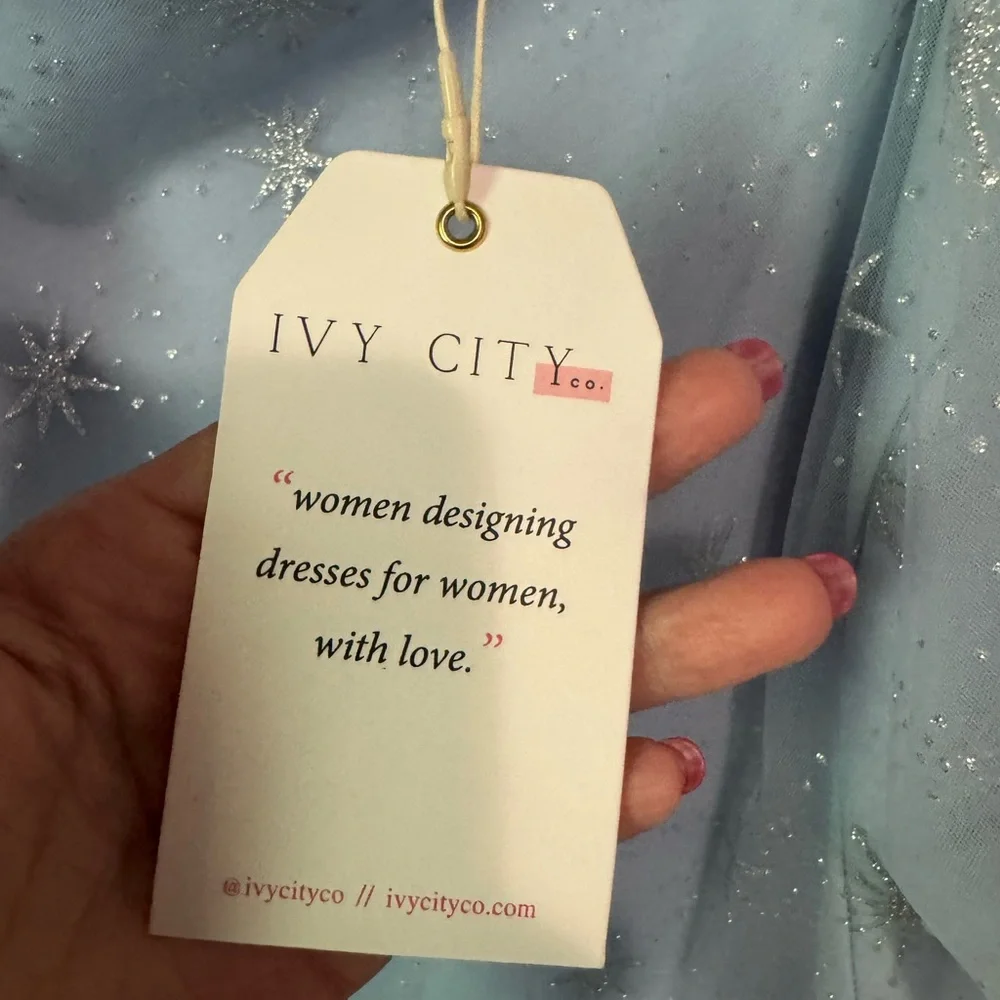 Elegant Baby Blue Dress - Picture 4 of 9